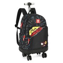 Mochila Com Carrinho Preta Enaldinho Infantil Up4You