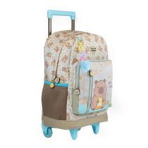 Mochila Com Carrinho Rodinhas 17 College Capivara Brownie 15860 Mochila Com Carrinho Rodinhas 17 College Capivara Brownie 15860
