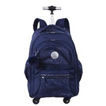 Mochila com Carrinho Sestini Paul Frank Styles Prata e Azul Mochila com Carrinho Sestini Paul Frank Styles Prata e Azul