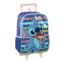 Mochila Com Carrinho ul Stitch Disney Classics Escolar