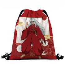 Mochila com cordão Anime Inuyasha com impressão 3D para crianças