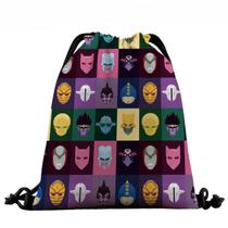 Mochila com cordão Anime Jojos Bizarres Adventures Impressão 3D