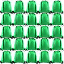Mochila com cordão KUUQA Green, 25 unidades para academia, esportes e viagens