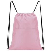 Mochila com cordão Vorspack resistente à água 18x15in rosa