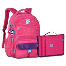 Mochila com Estojo Fichário Rebecca Bonbon Jacquard Premium