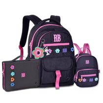 Mochila Com Lancheira e Estojo Fichário Kit Moderno Jovem RB Mochila Com Lancheira e Estojo Fichário Kit Moderno Jovem RB