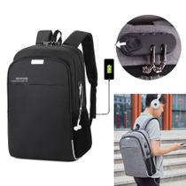 Mochila Com Porta USB mochila viagens & Negócios Com Cadeado Ultra Moderna Luxo - Back-Pack