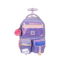 Mochila com Rodas Alças 16 T Utility Panda Lilas - Xeryus Mochila com Rodas Alças 16 T Utility Panda Lilas - Xeryus