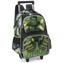 Mochila Com Rodas e Alça Marvel Avengers Hulk + Máscara