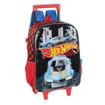 Mochila com Rodas e Alças Hot Wheels Preto - Luxcel