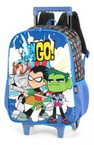 Mochila com Rodas e Alças Teen Titans GO! Azul - Luxcel
