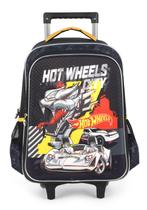 Mochila com rodas escolar hot wheels luxcel ic37272hw preto
