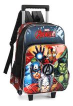 Mochila Com Rodas Escolar Passeio Vingadores Preto Marvel Mochila Com Rodas Escolar Passeio Vingadores Preto Marvel