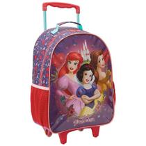 Mochila com Rodas Escolar Princesas Disney Castelo - Xeryus