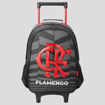 Mochila com Rodas Flamengo Preta e Vermelha