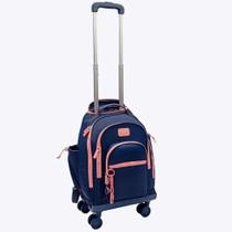 Mochila Com Rodinha 360 Azul Marinho Puket 050404060 Mochila Com Rodinha 360 Azul Marinho Puket 050404060