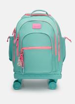 Mochila Com Rodinha 360 Verde Água Básica Puket(7909692251567