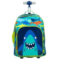 mochila com rodinha escolar infantil tubarão - tip top