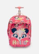 Mochila com Rodinha Grande Panda Romântico ROSA - PUKET Mochila com Rodinha Grande Panda Romântico ROSA - PUKET