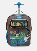 Mochila Com Rodinha Média Monster Truck Puket Cinza Escuro Mochila Com Rodinha Média Monster Truck Puket Cinza Escuro