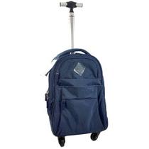Mochila com rodinha rolling crinkle azul com roda 360 grande - sestine - SESTINI