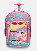 Mochila Com Rodinha Unicornio Kawaii Lilas Puket