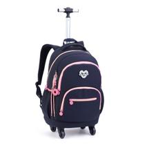 Mochila Com Rodinhas 360 Escolar Juvenil Meninas Espaçosa