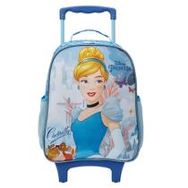 Mochila Com Rodinhas Cinderela Princesa Disney 16 11480 - Xeryus