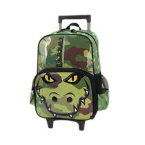 Mochila com rodinhas Dinossauro verde exército Up4you