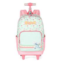 Mochila com Rodinhas e Alças Stitch e Xepa Verde MC50092SC UP4YOU Lançamento 2026 Mochila com Rodinhas e Alças Stitch e Xepa Verde MC50092SC UP4YOU Lançamento 2026