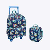 Mochila com Rodinhas e Lancheira Térmica Tubarão Aloha Puket 050403844