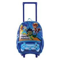 Mochila Com Rodinhas Infantil Meninos Game Heroes