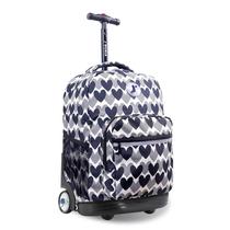 Mochila com rodinhas J World Sunrise Heart Dot para crianças e adultos Mochila com rodinhas J World Sunrise Heart Dot para crianças e adultos