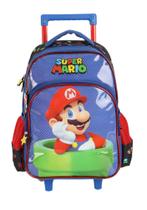 Mochila com Rodinhas Super Mario Azul IC41392MO Luxcel Lançamento 2025