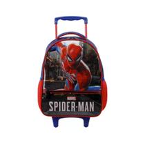 Mochila Com Rodinhas Vermelha Spider Man - Xerius 11670