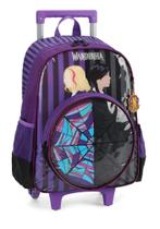 Mochila com Rodinhas Wandinha e Enid Roxo - Luxcel