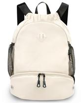 Mochila con Cordon RHDZO para Gimnasio con Compartimento para Zapatos Beige
