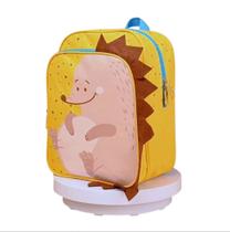 Mochila costa escolar creche maternal infantil animais pet zoo jacaré elefante porco espinho Fuseco