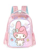 Mochila Costa Hello Kitty My Melody Escolar Resistente Cor:Azul Mochila Costa Hello Kitty My Melody Escolar Resistente Cor:Azul