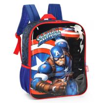 Mochila Costa Infantil Escola Passeio Marvel Capitão America