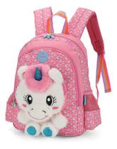 Mochila Costas 14 Infantil 3d Pelúcia Coelho Unicórnio