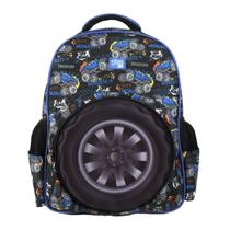 Mochila Costas 14" Monster Truck 3D Infantil Escolar Passeio