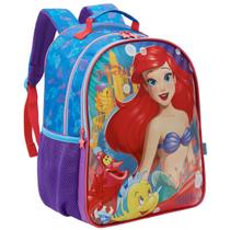 Mochila Costas 16" Ariel Sereia Disney Escolar Princesa Mochila Costas 16" Ariel Sereia Disney Escolar Princesa