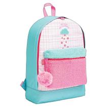 Mochila Costas 17 Académie Teddy Com Pompom Rosa Tilibra Mochila Costas 17 Académie Teddy Com Pompom Rosa Tilibra