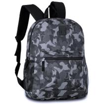 Mochila Costas 17 Escolar Sport Camuflado Cinza Mf23077 Clio