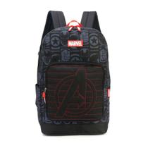 Mochila Costas 18 Marvel Vingadores Avengers Preto Luxcel