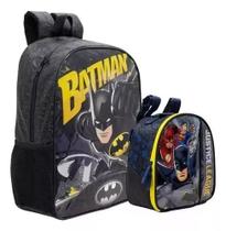 Mochila Costas Batman Super Herói Morcego Tam G + Lancheira Mochila Costas Batman Super Herói Morcego Tam G + Lancheira
