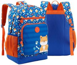 Mochila Costas Bolsa Escolar Cachorrinho Shiba ul Grande