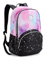Mochila Costas Bolsa Star Feminina Reforçada Tye Dye Lua Nasa