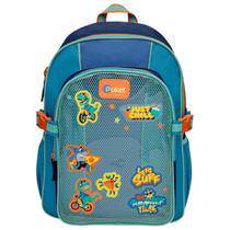 Mochila Costas Color Block Azul Menino Puket